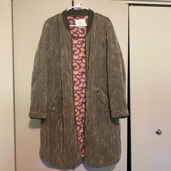 Anthropologie Quilted Corduroy Jacket 